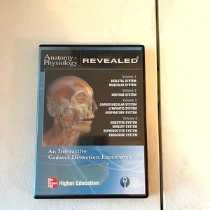 CD-ROM, Anatomy Physiology, 4 CDs, Good Condition, Higher Education, Blue, Black